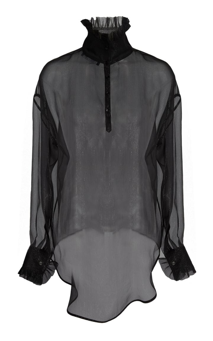 Zeynep Aray Draped Silk Shirt