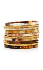 Ashley Pittman Bamba Bangle Set Mixed Horn