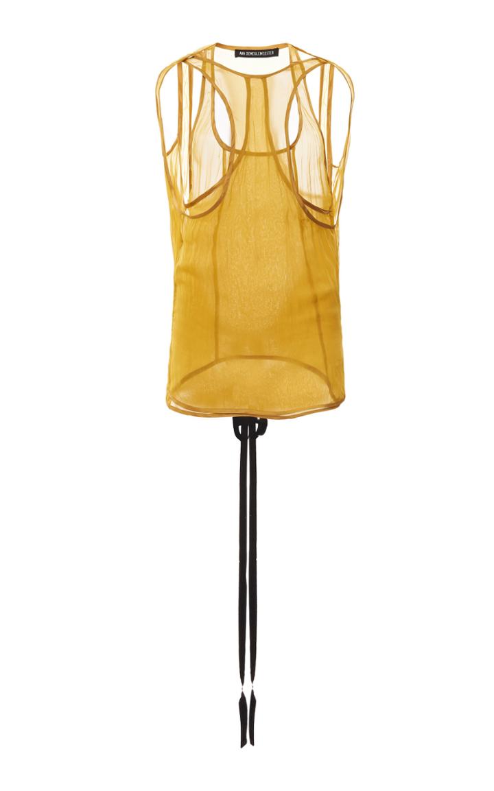 Moda Operandi Ann Demeulemeester Tie-detailed Racerback Top Size: 34