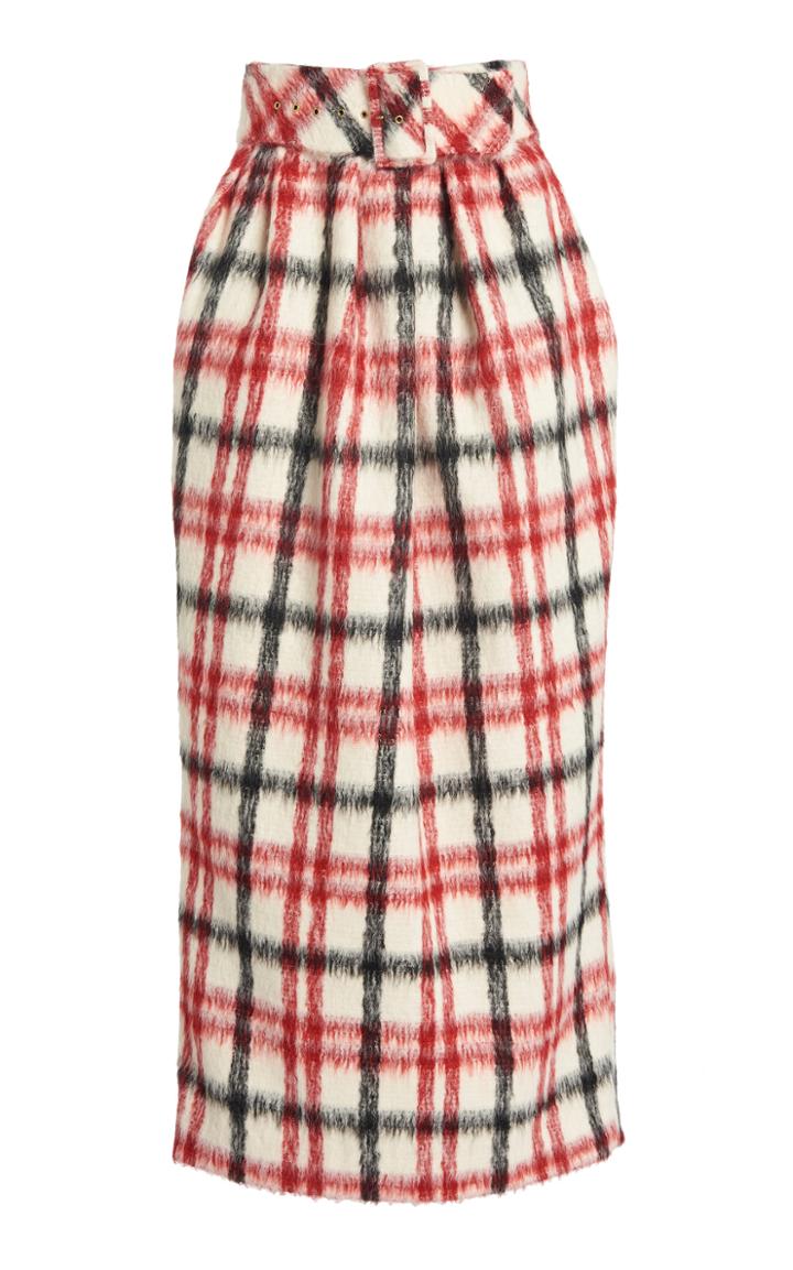 Moda Operandi Rosie Assoulin Brushed Plaid Skirt