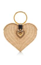 Moda Operandi Dolce & Gabbana Devotion Crystal Heart Wicker Top Handle Bag