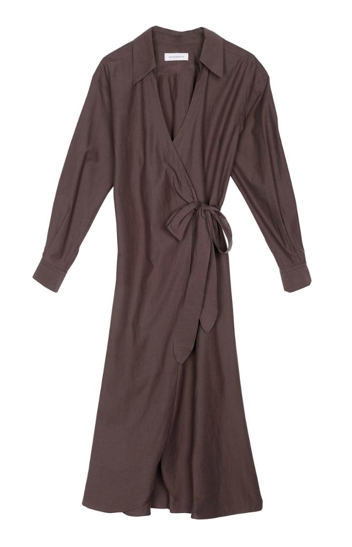 Moda Operandi Sayaka Davis Wrap-effect Poplin Shirt Dress