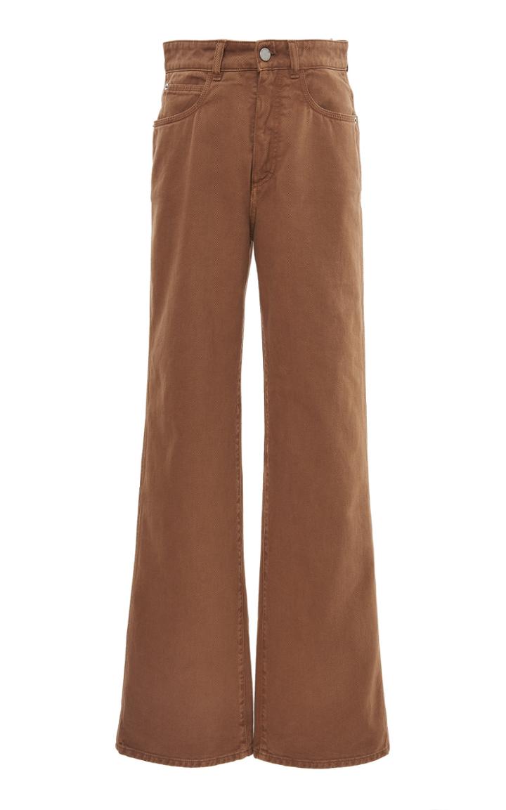 Alberta Ferretti High-rise Cuffed Flare Jeans