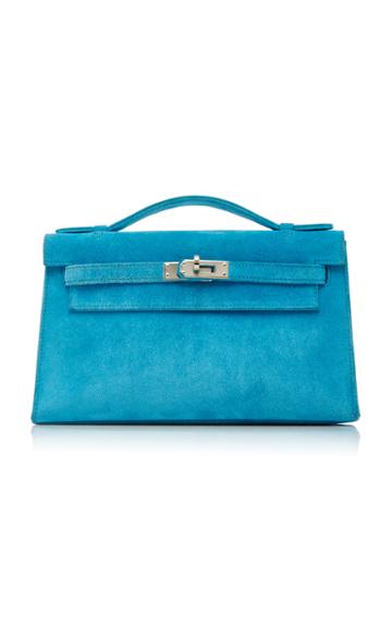 Heritage Auctions Special Collections Herms Turquoise Veau Doblis Suede Kelly Pochette