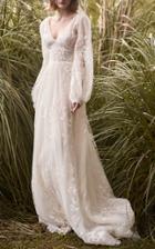 Costarellos Bridal Embroidered Lace Ethereal Gown