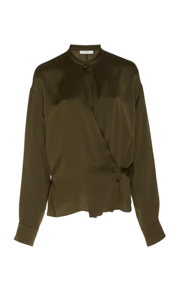 Vince Wrap-effect Silk Blouse