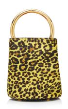 Marni Pannier Leopard Print Calf Hair Bag
