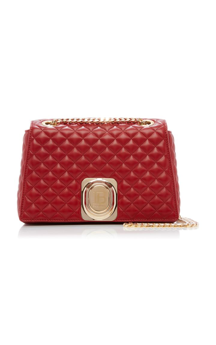 Balmain Medium Signet Quilted Lambskin Bag