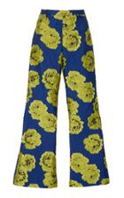 Christian Siriano Electric Floral Brocade Cropped Trouser