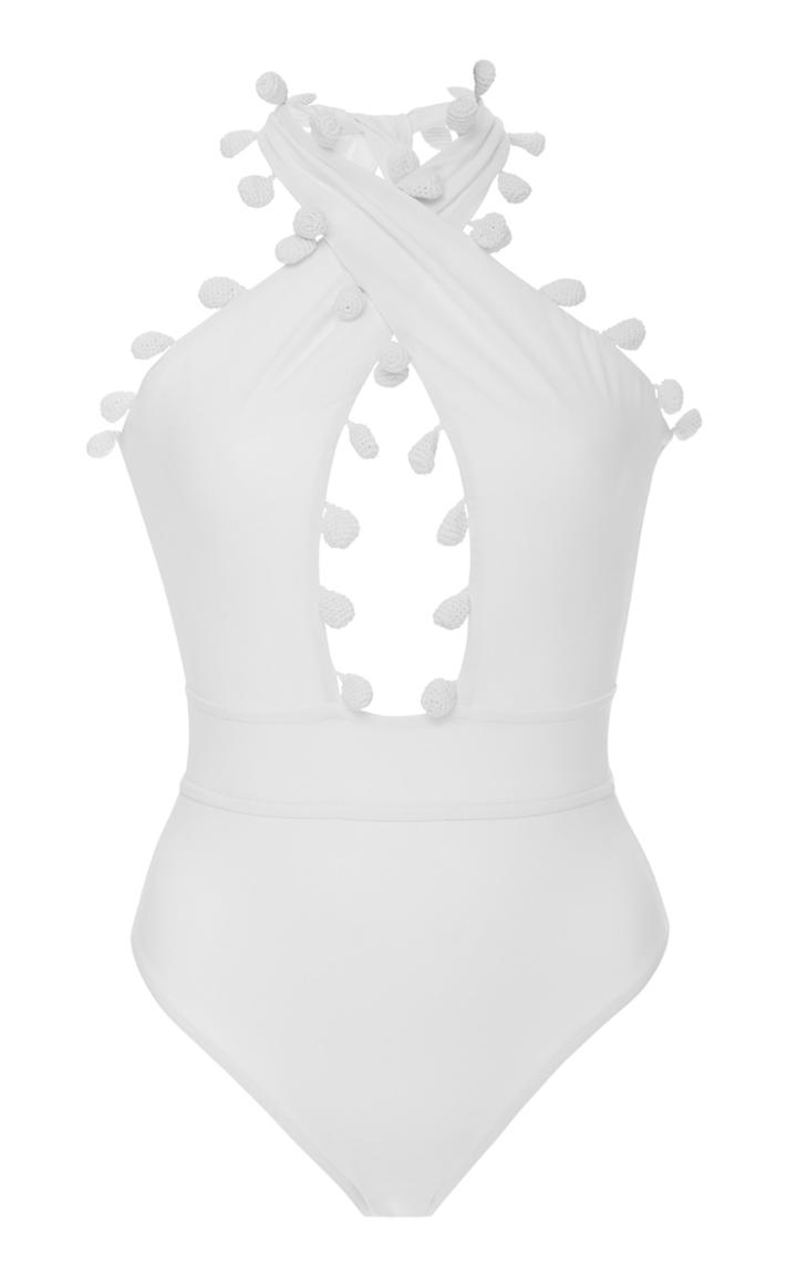 Oscar De La Renta Pompom-embellished Swimsuit