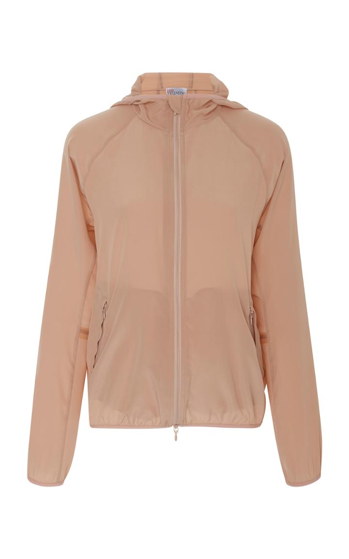 Red Valentino Silk Crepe De Chine Bomber