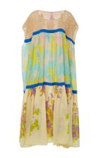 Yvonne S Crochet Pleated Maxi Dress