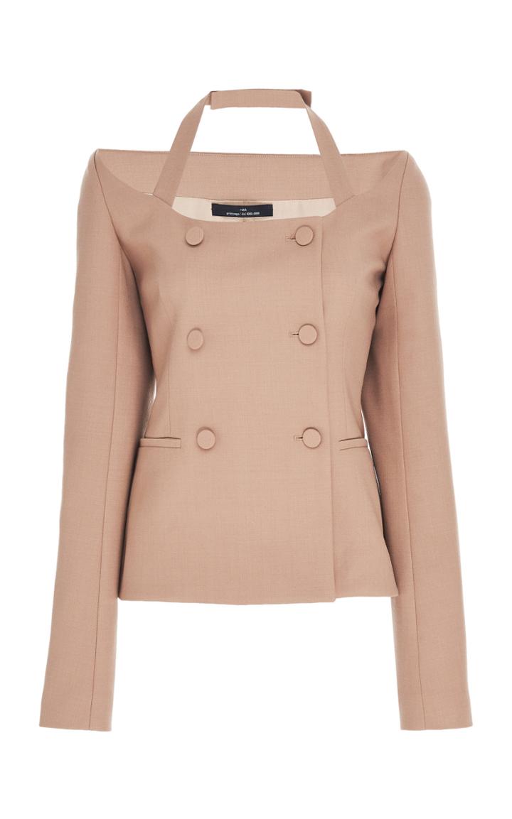 Rokh Low-neck Peplum Cady Blazer