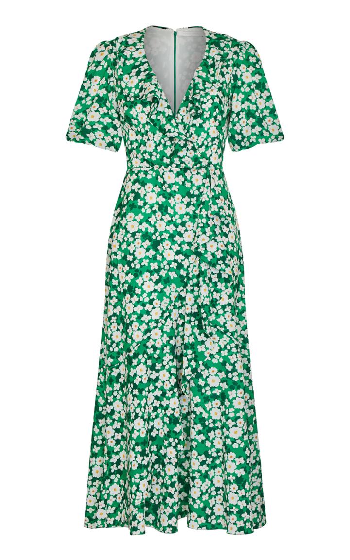 Moda Operandi Borgo De Nor Delilah Floral Satin Dress