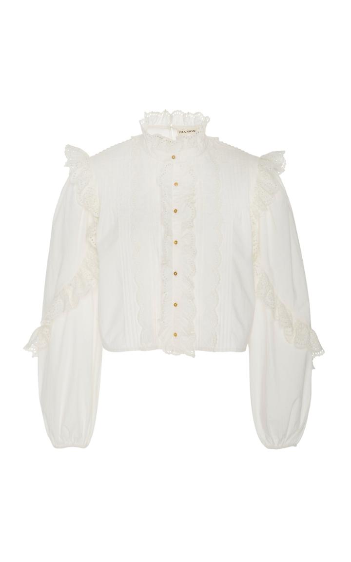 Ulla Johnson Adelaide Ruffled Cotton Top