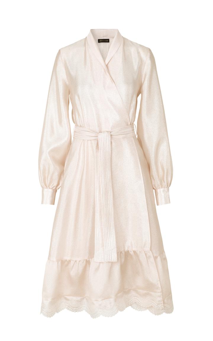 Stine Goya Niki Ruffled Satin Wrap Dress