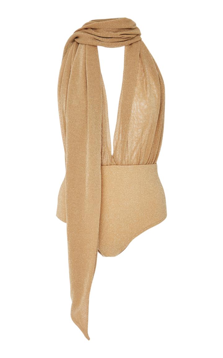 Agua De Coco Plunge Neck One-piece Swimsuit