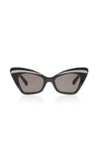 Karen Walker Babou Black Cat-eye Acetate And Metal Sunglasses