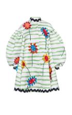 Moda Operandi Moschino Puffed Sleeve Floral-embellished Duchesse Coat Size: 38