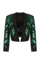 Sally Lapointe Sequin Cropped Blazer