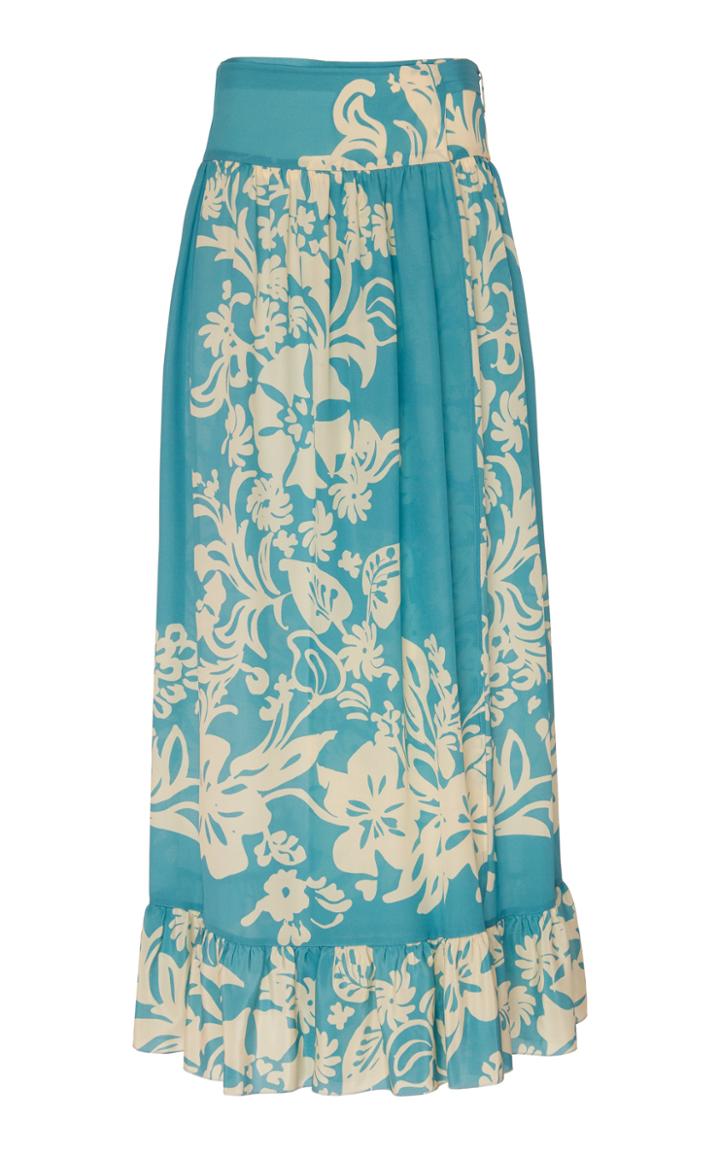 Moda Operandi Red Valentino Floral-print Poplin Midi Skirt Size: 36
