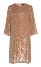 Sally Lapointe Sequin Viscose Tailored Shift Dress