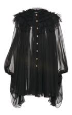 Dolce & Gabbana Long Sleeve Ruffle Dress