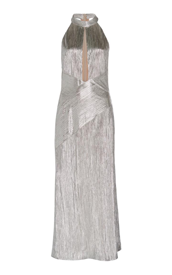 Galvan Peek-a-boo Halter Cocktail Dress
