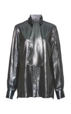 Dolce & Gabbana Metallic Button-up Lame Shirt
