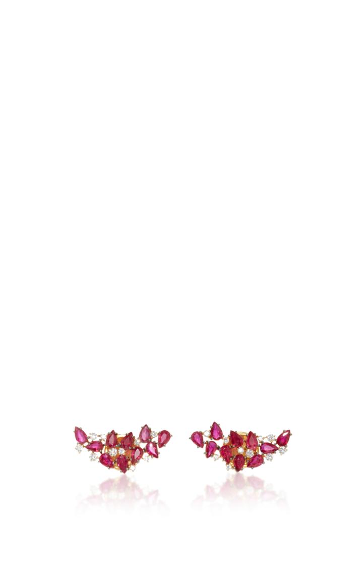 Hueb Gala Earring With Rubies