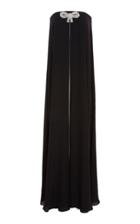Reem Acra Color Block Silk Strapless Gown
