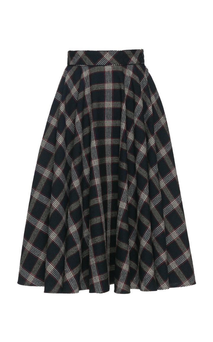 Lena Hoschek Charles Tartan Linen Skirt