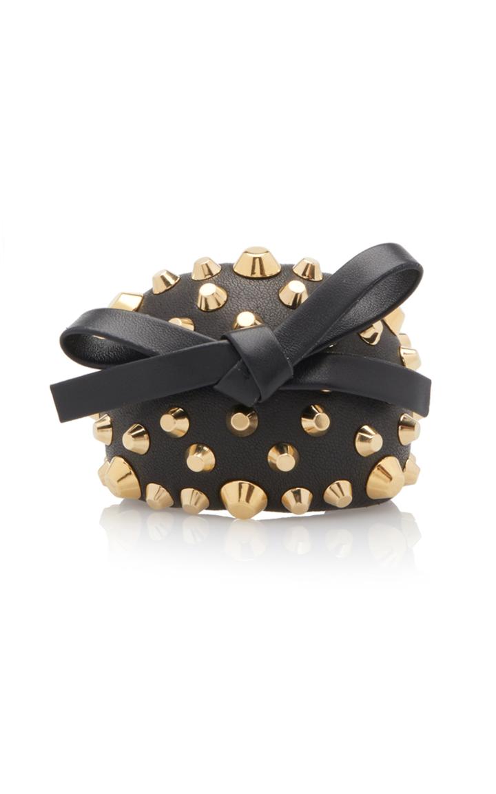 Prada Leather Stud Bracelet