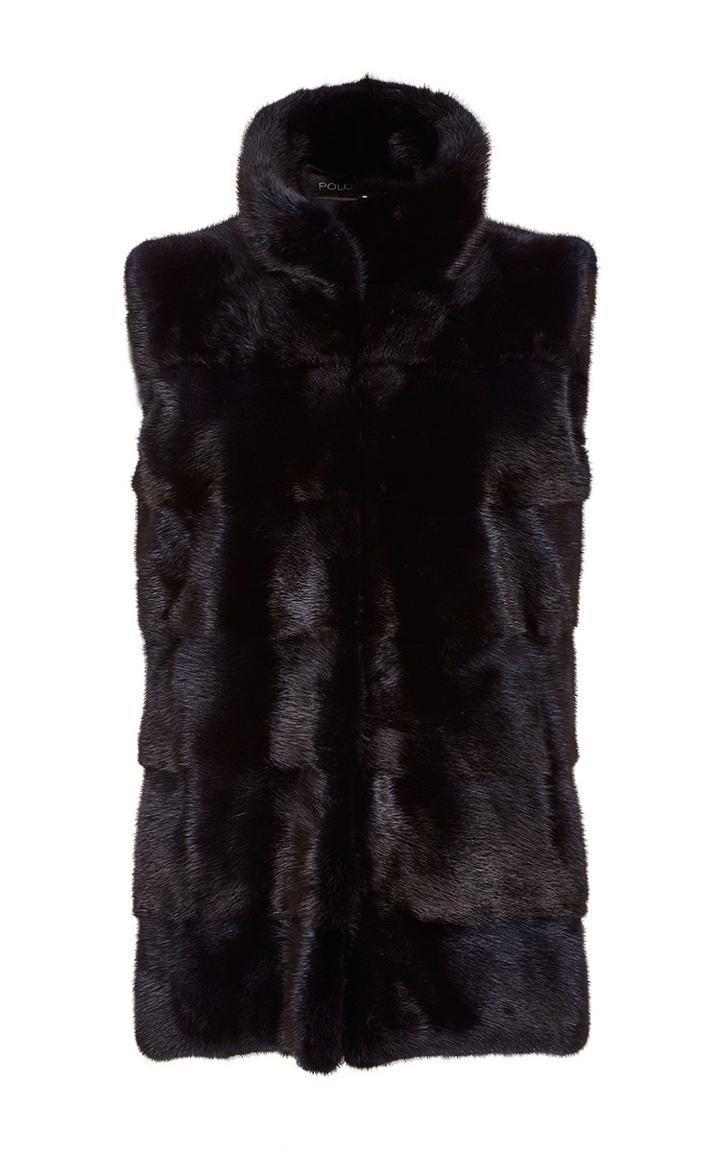 Pologeorgis Dyed Navy Mink Fur Gilet