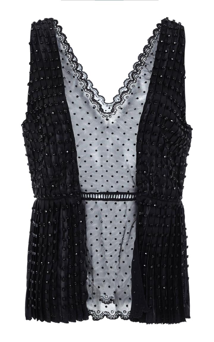 Moda Operandi Altuzarra Therese Bead-embellished Silk Blouse Size: 36