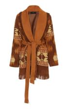 Alanui Embroidered Suede Cardigan