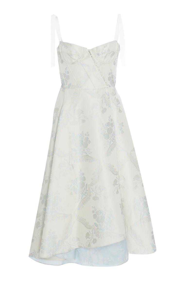 Brock Collection Orsola Floral-jacquard Midi Dress