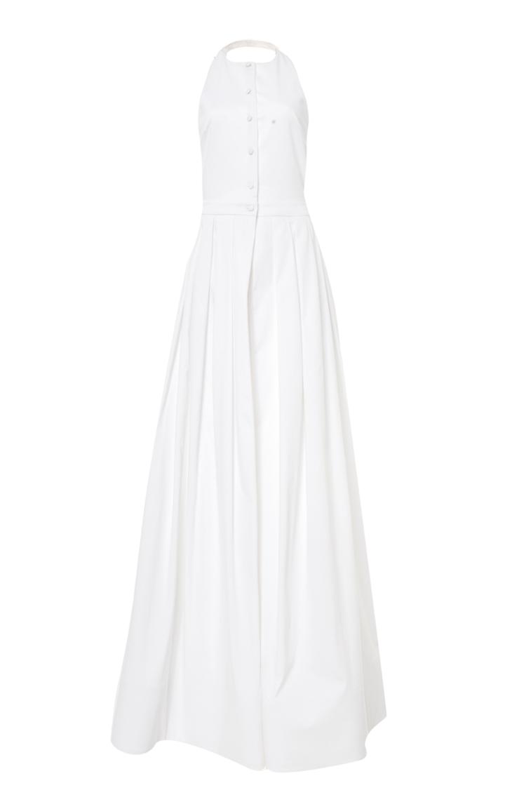 Marina Moscone Halter Maxi Dress