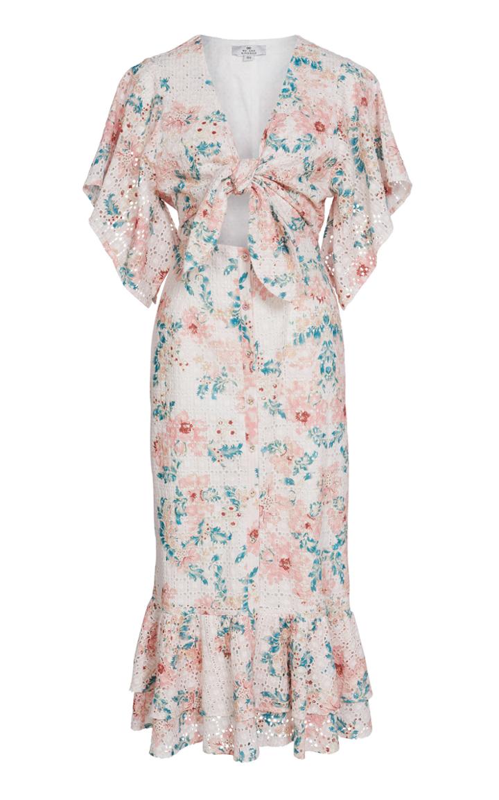 We Are Kindred Valentine Tie Front Midi Dress