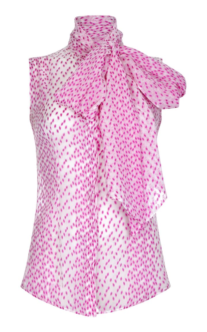 Safiyaa Mona Bow Print Blouse