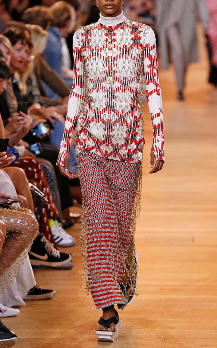 Paco Rabanne Midi Length Brass-blend Chainmail Dress