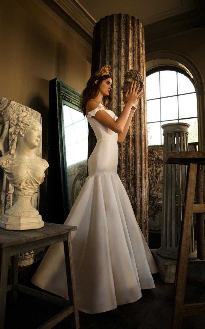 Isabelle Armstrong Evelyn Silk Off Shoulder Mikado Gown