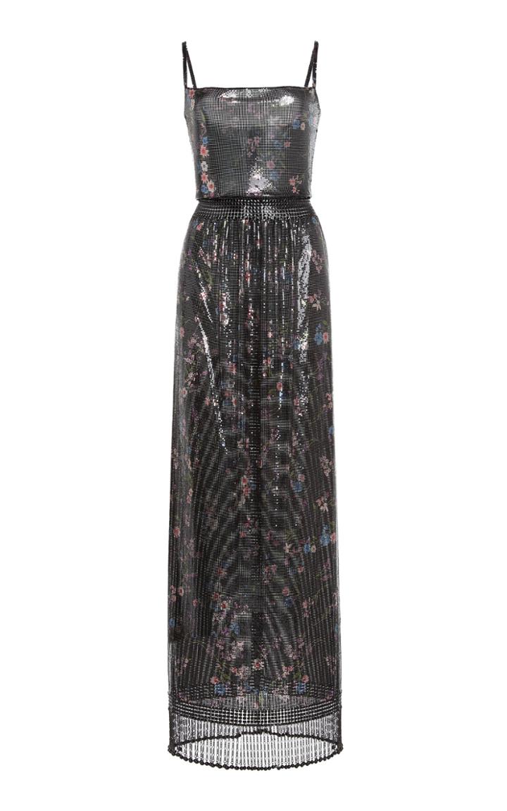 Moda Operandi Paco Rabanne Floral Printed Mesh Dress