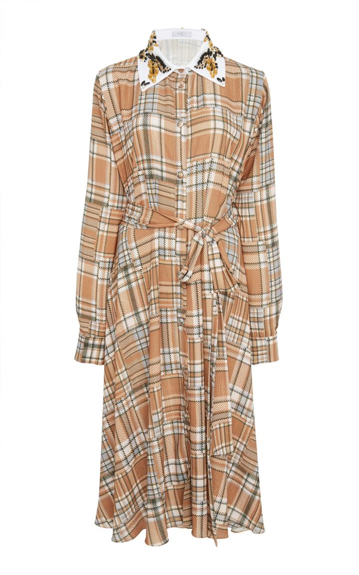 Patbo Plaid Print Shirt Dress