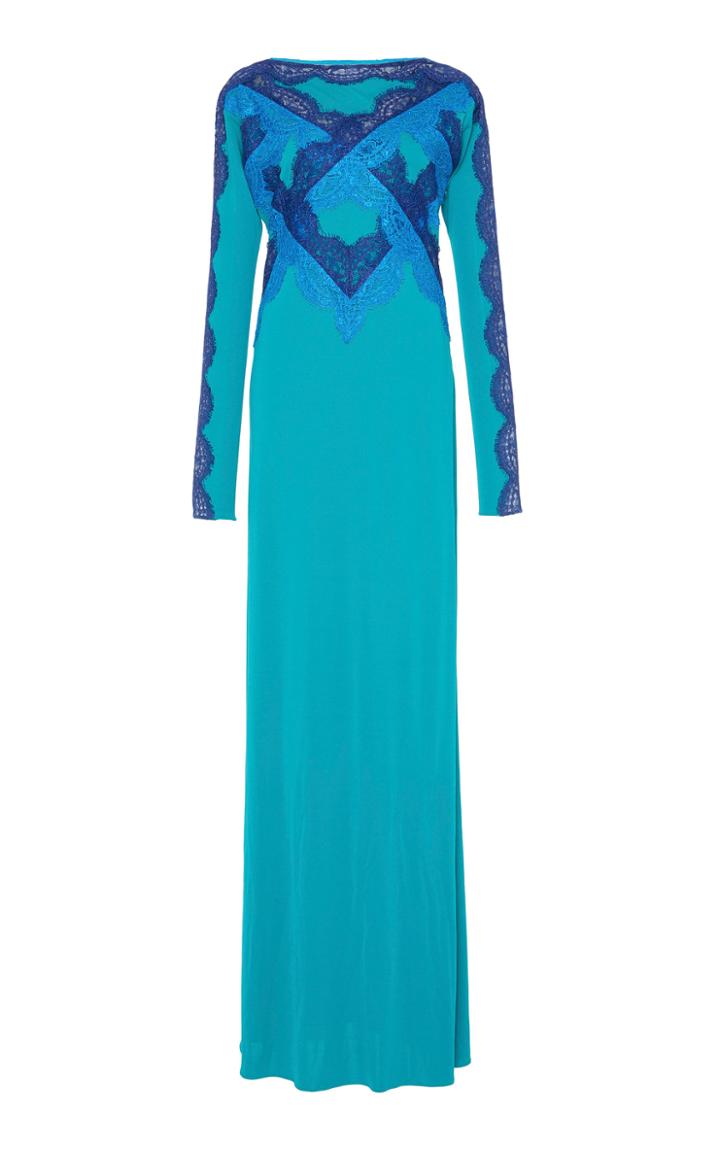 Emilio Pucci Lace Applique Long Dress