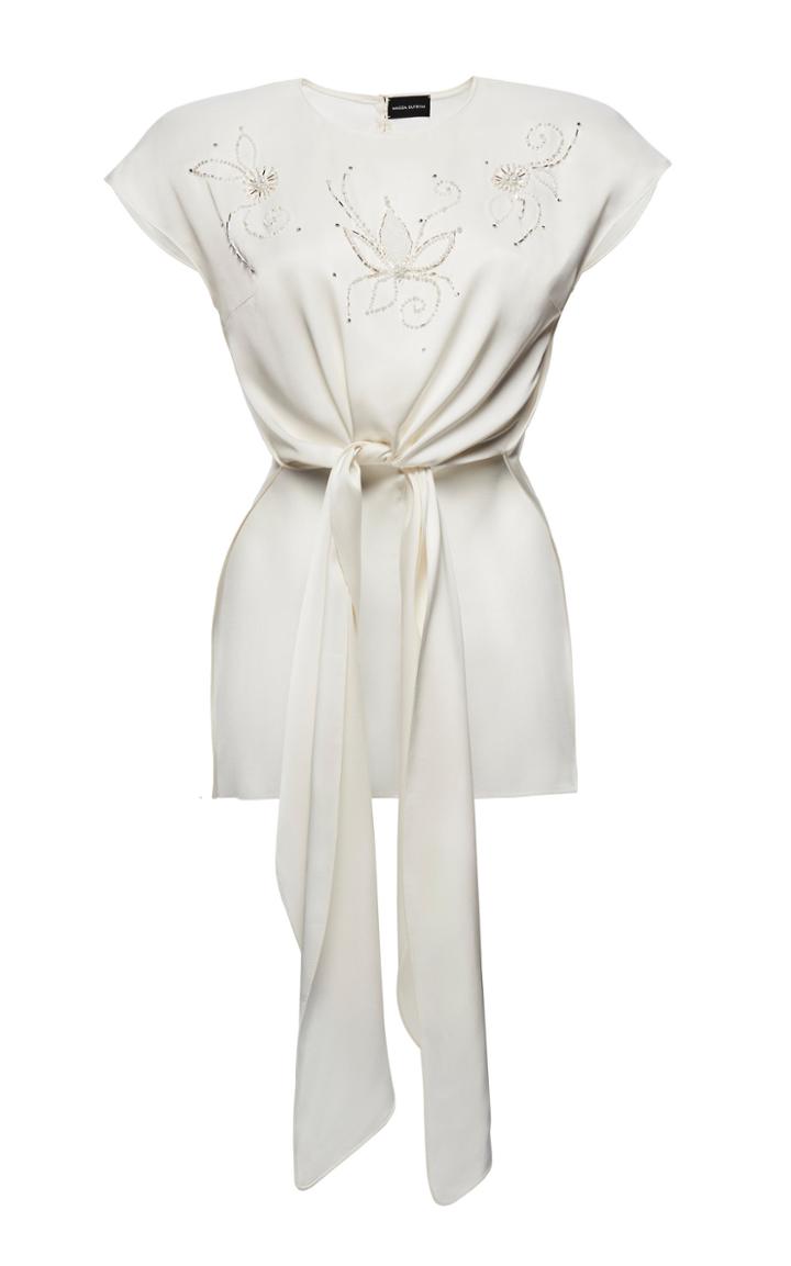 Magda Butrym Mostar Tie-waist Silk Blouse