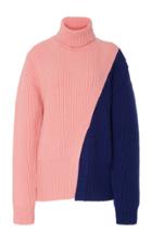 Prabal Gurung Color Blocked Cashmere Turtleneck Sweater