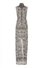 Naeem Khan Sequin-embellished Chiffon Turtleneck Gown