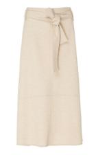 Vince Belted Wool-blend Midi Skirt