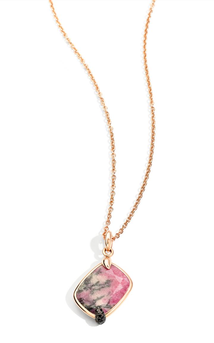 Pomellato Ritratto Rhodonite Pendant Necklace